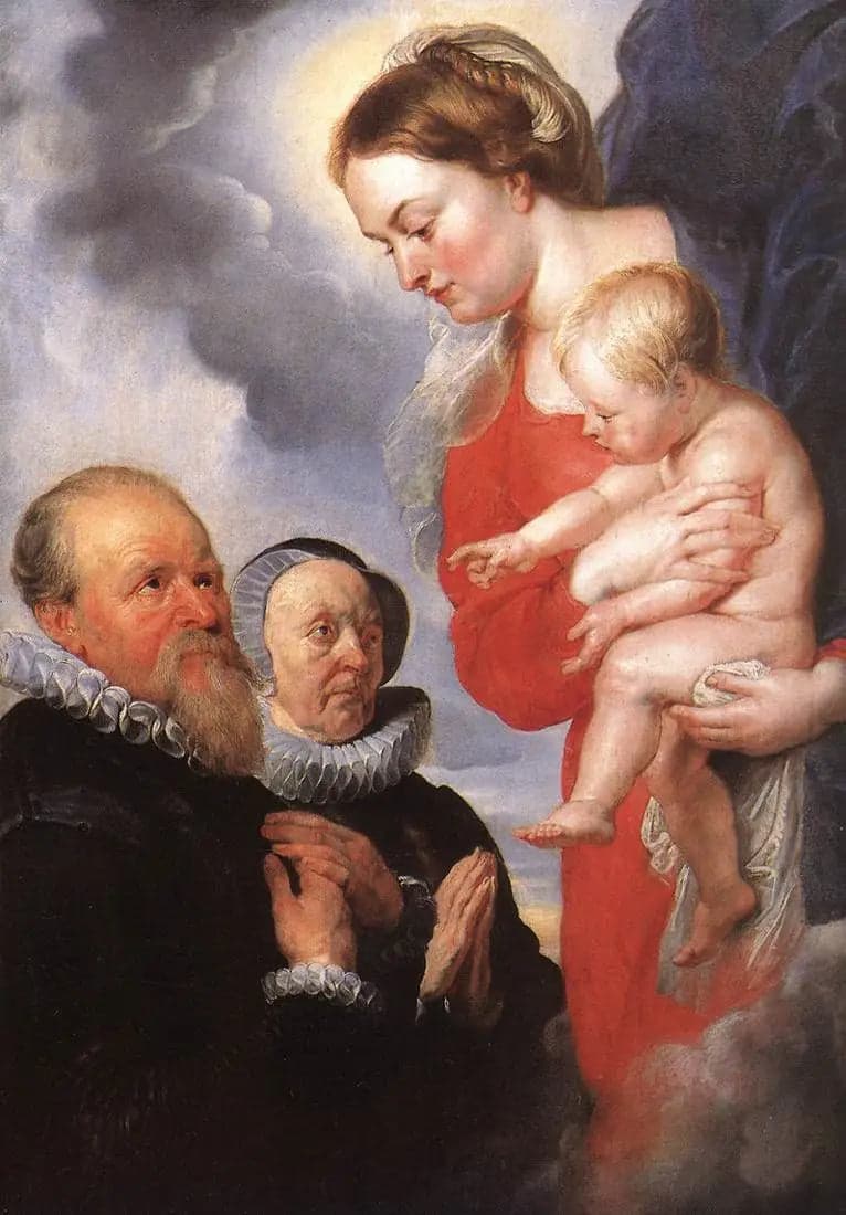 Virgin and Child with Donors' Portraits. Alexandre Goubau and his wife Anne Antoni
