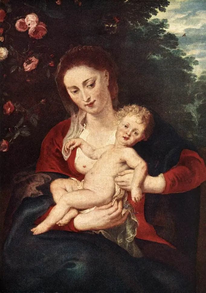Virgin and Child with Periwinkle