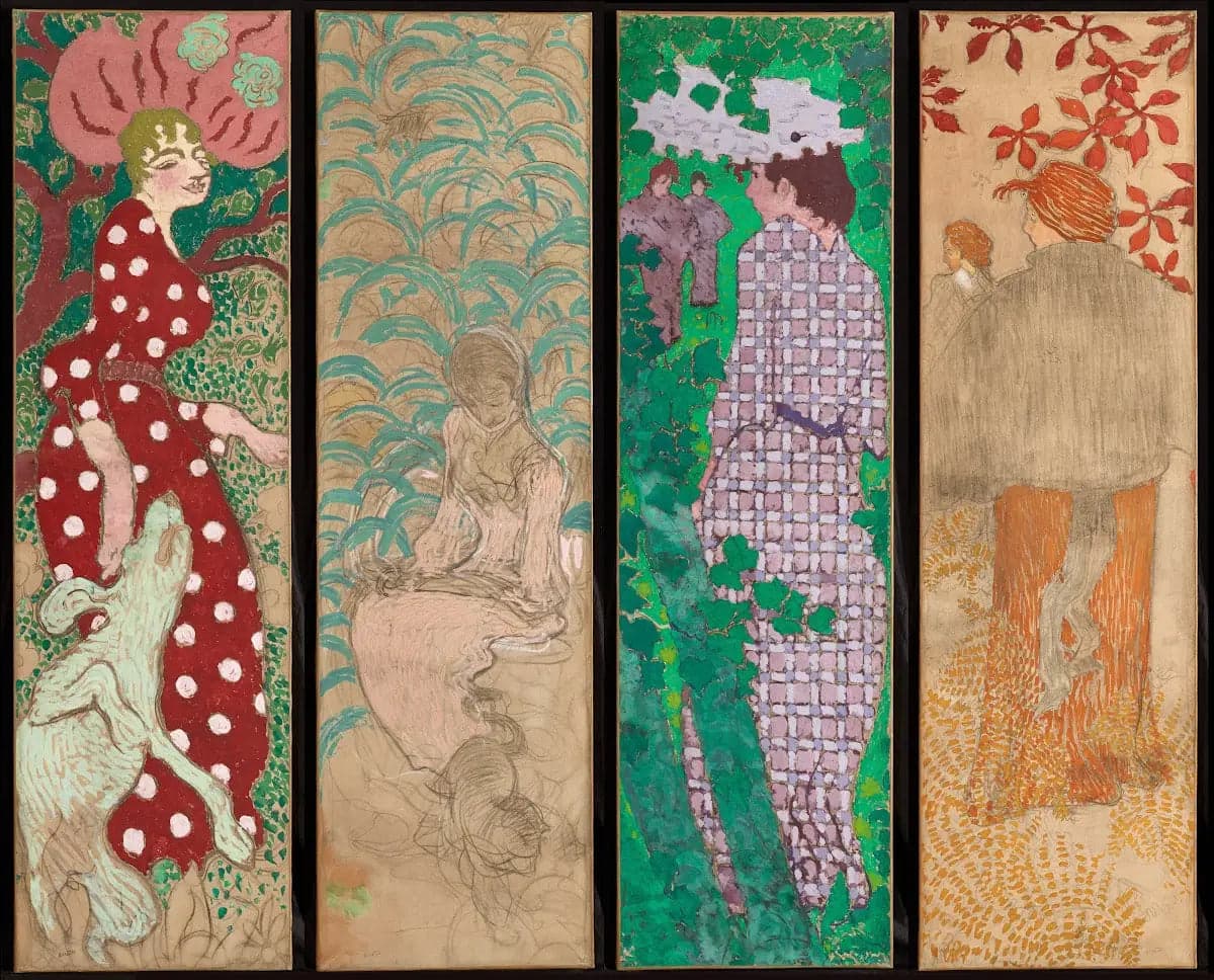 Decorative panels - Women in the garden