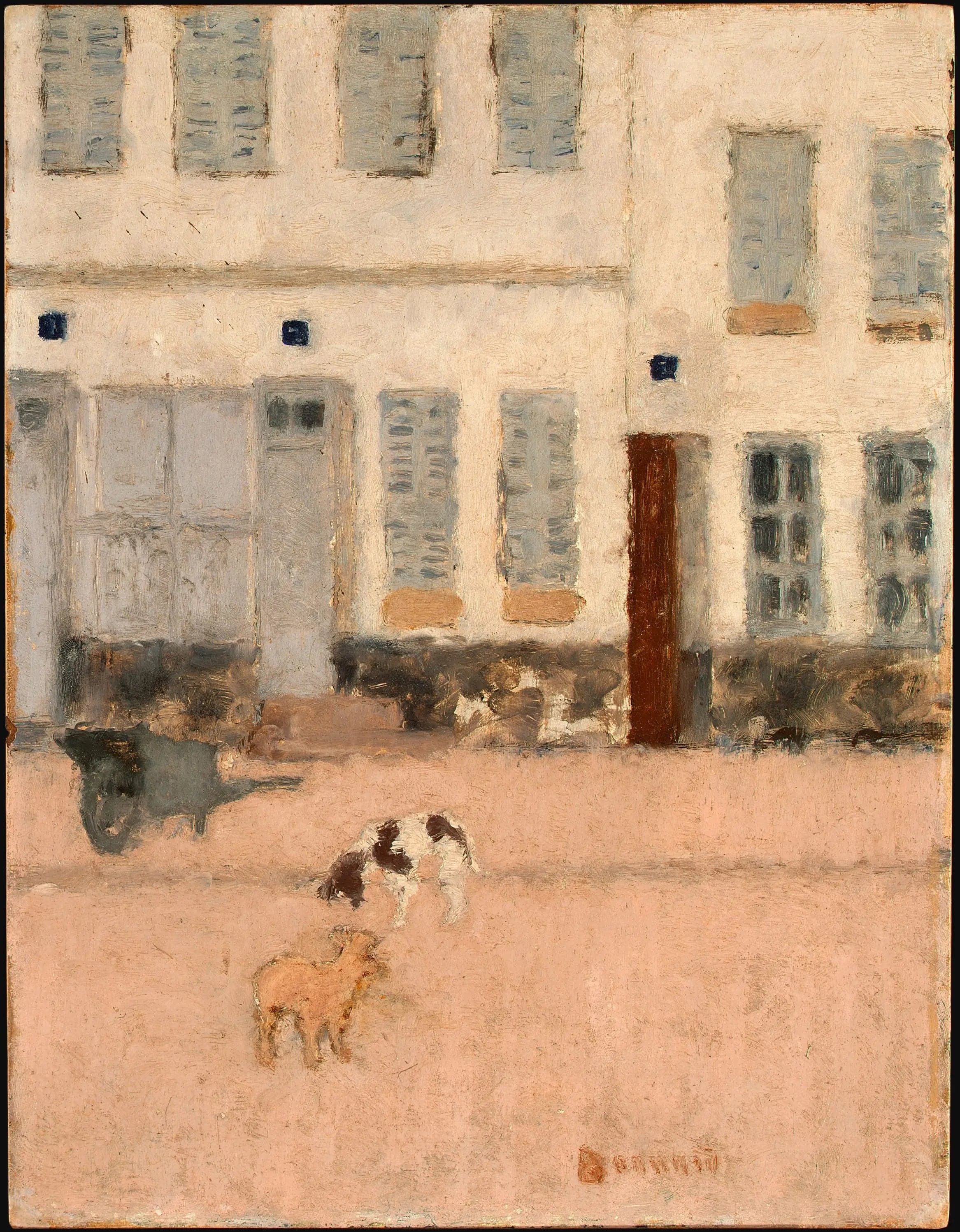 Two Dogs in a Deserted Street