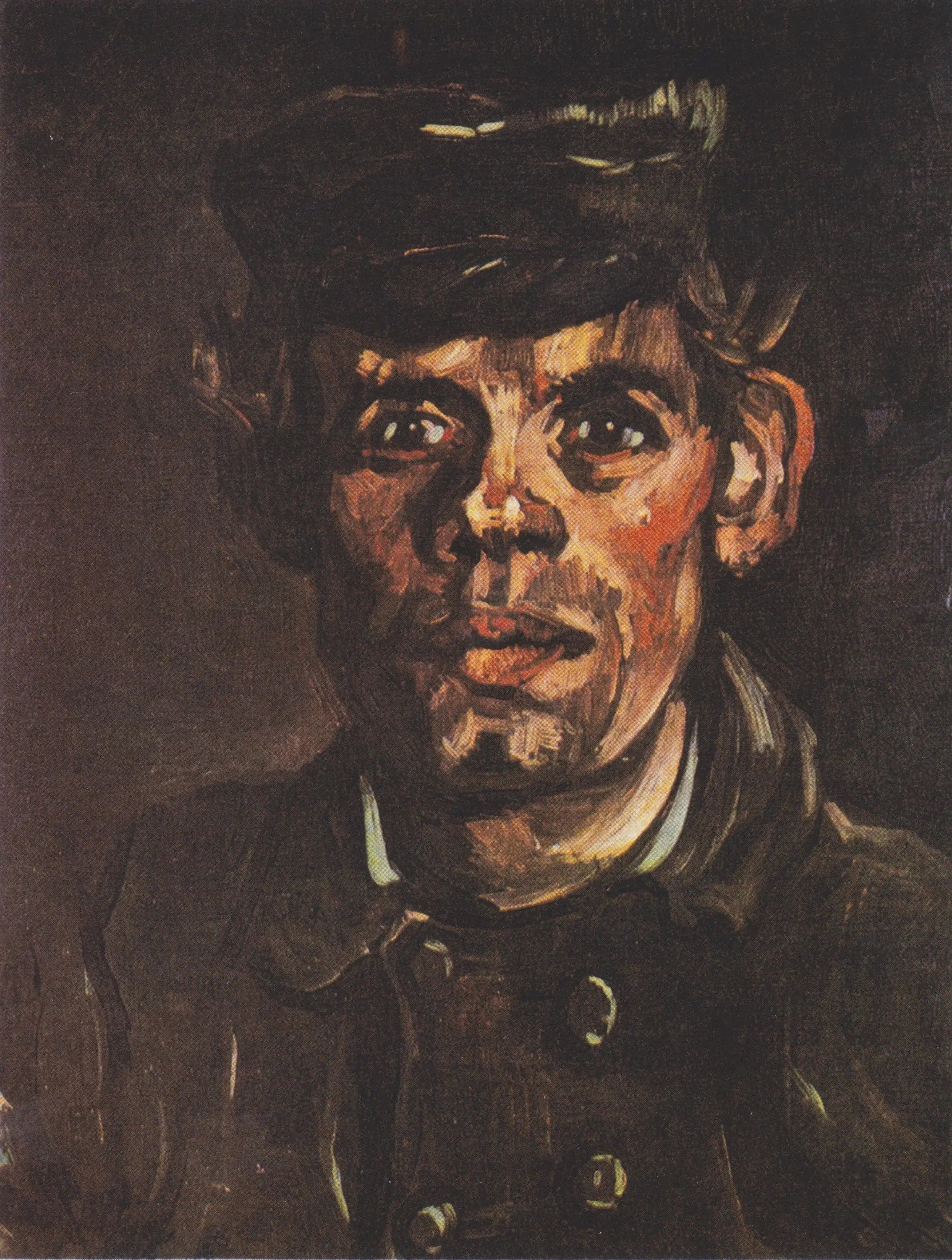 Head of a Young Peasant Wearing a Visor Cap