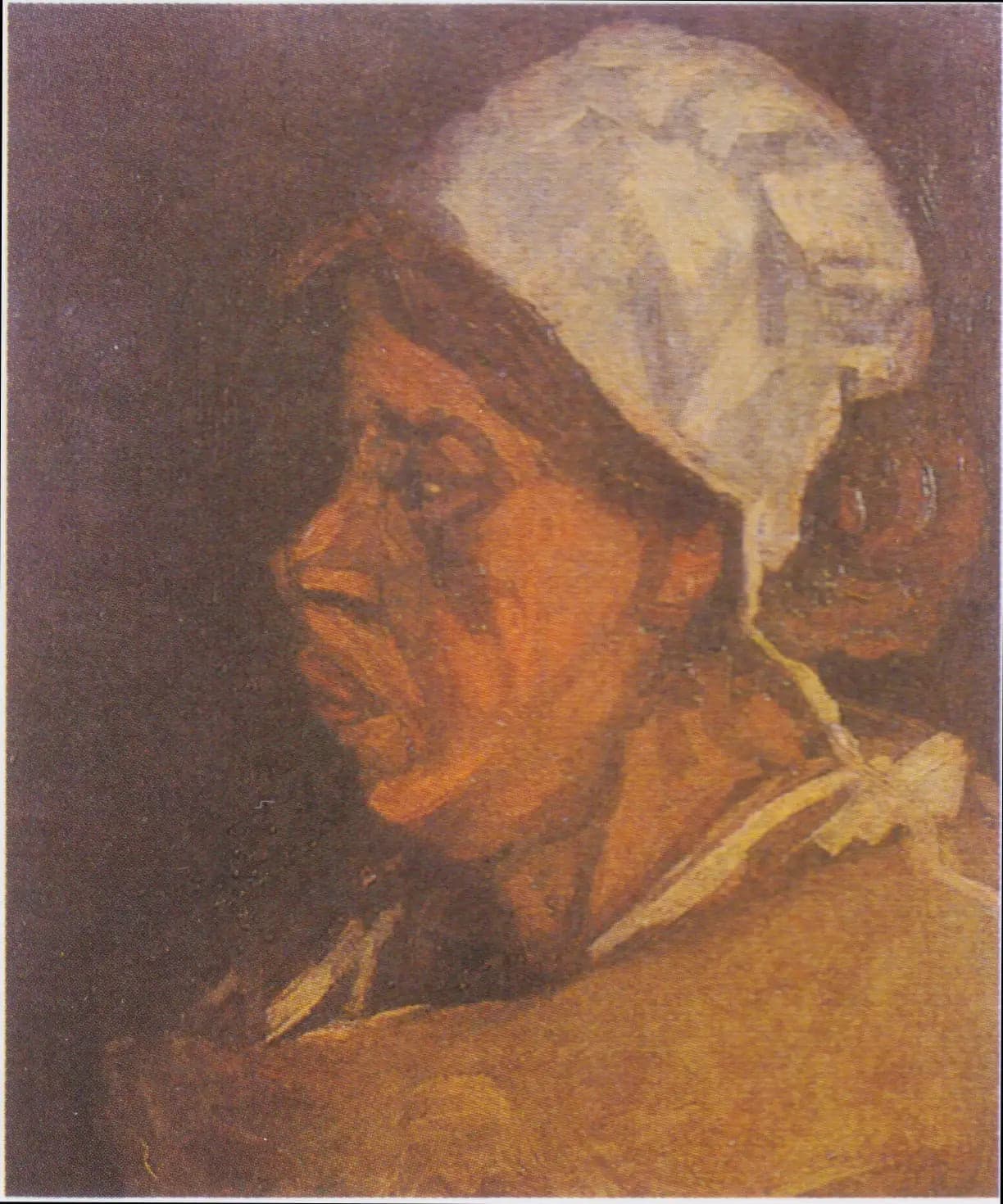 Peasant Woman's Head with White Bonnet