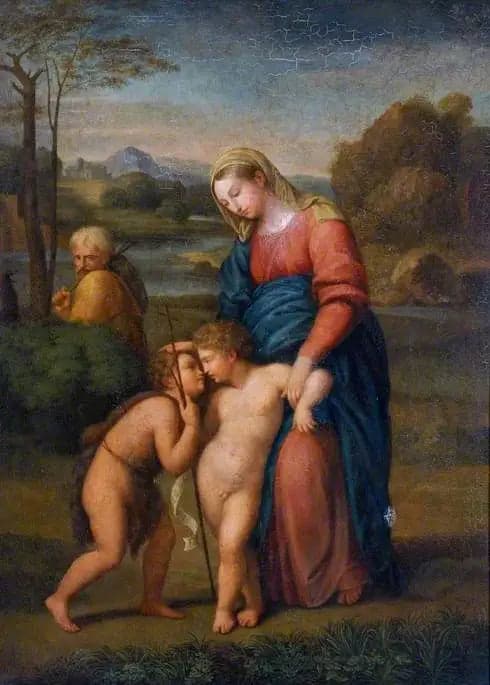 The Holy Family with the infant Saint John the Baptist