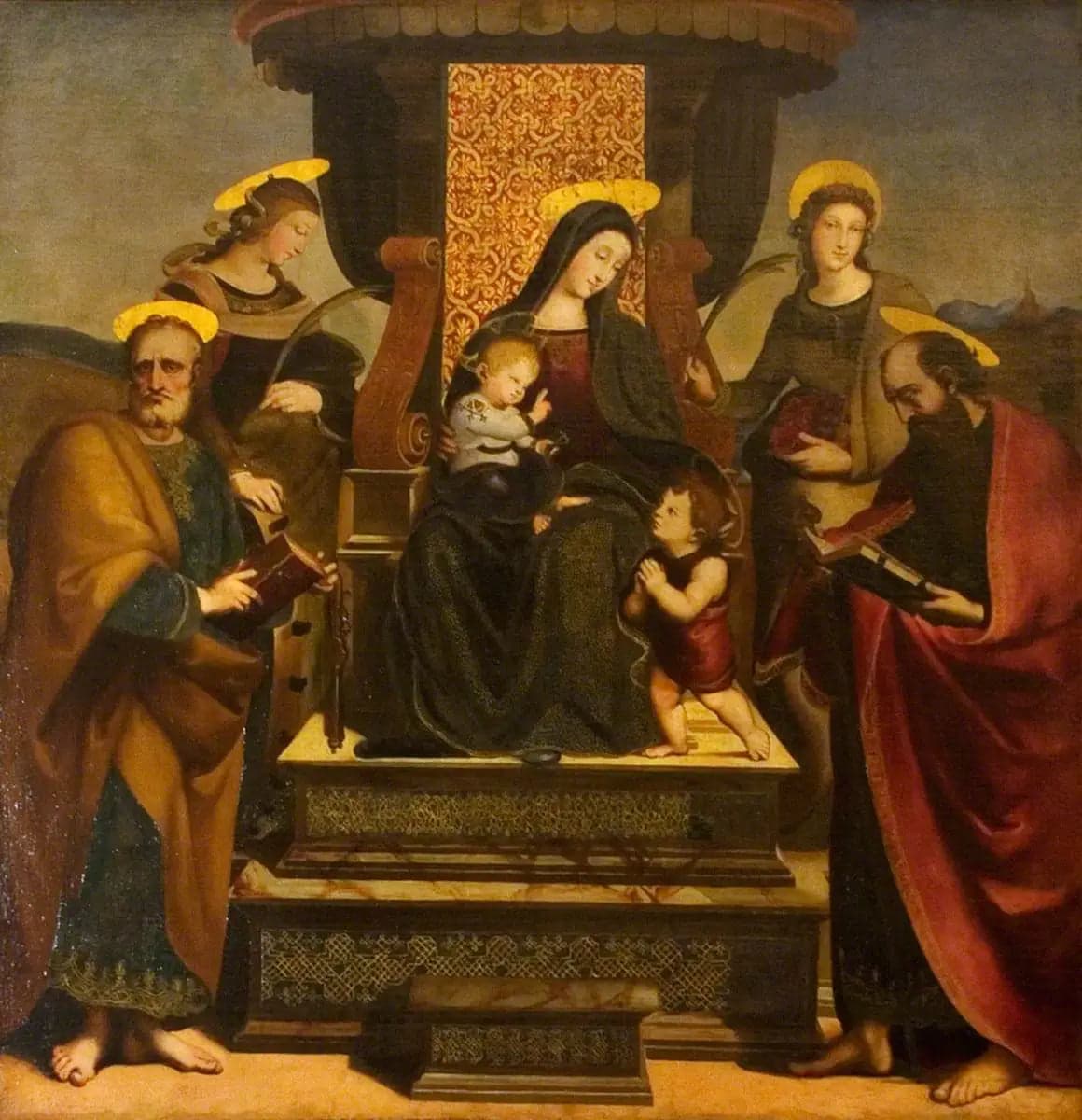 The Virgin and Child Enthroned with Saints