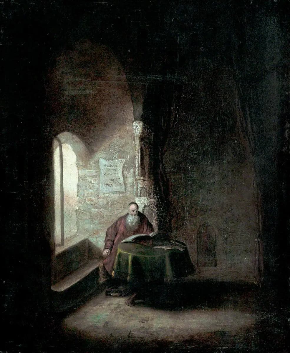 Old Scholar in a Vaulted Room