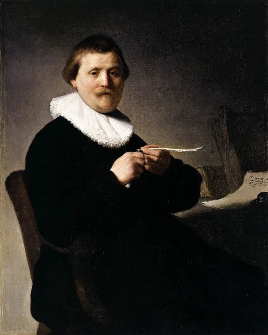 Portrait of a Man Carving His Quill