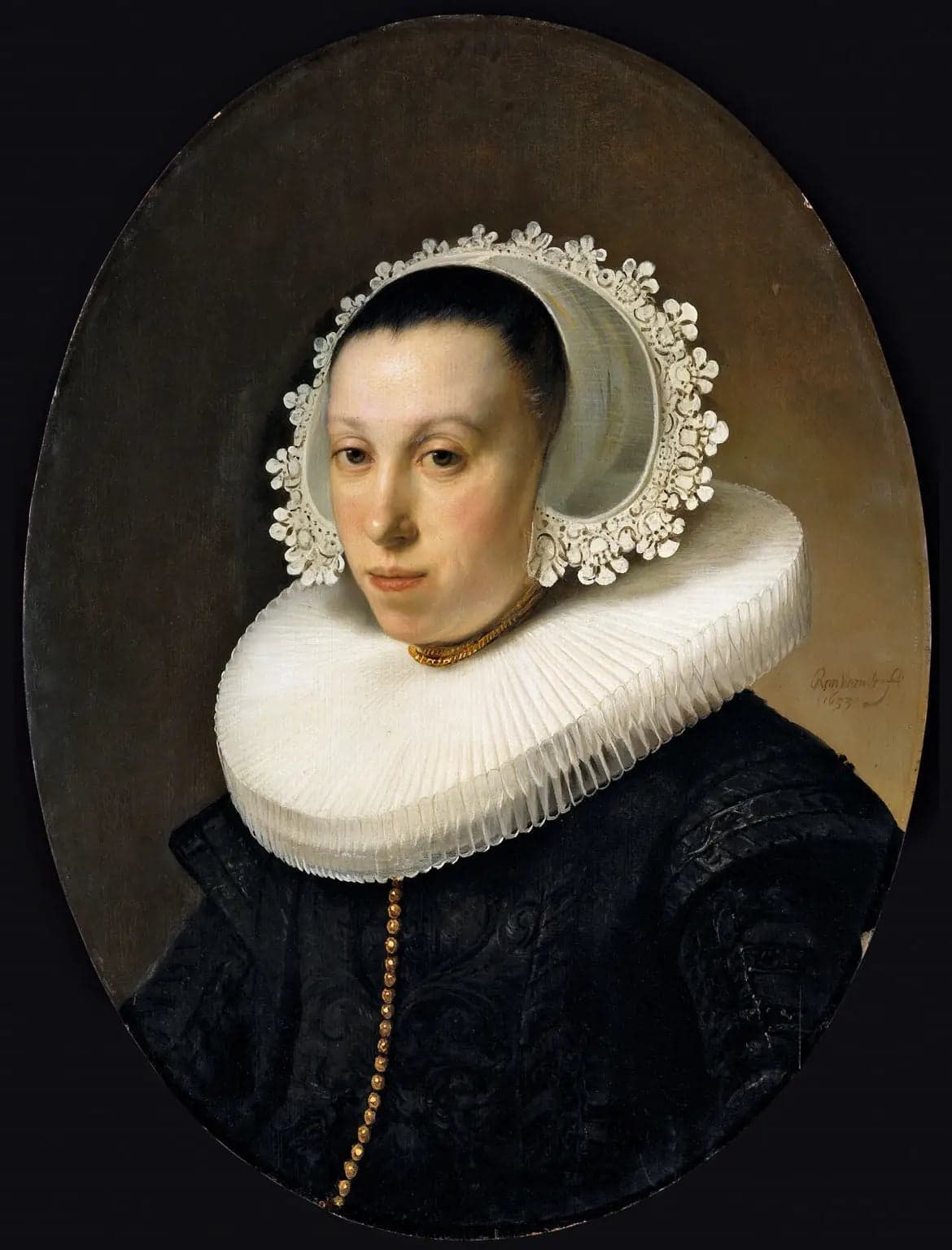 Portrait of a Woman with a Millstone Necklace