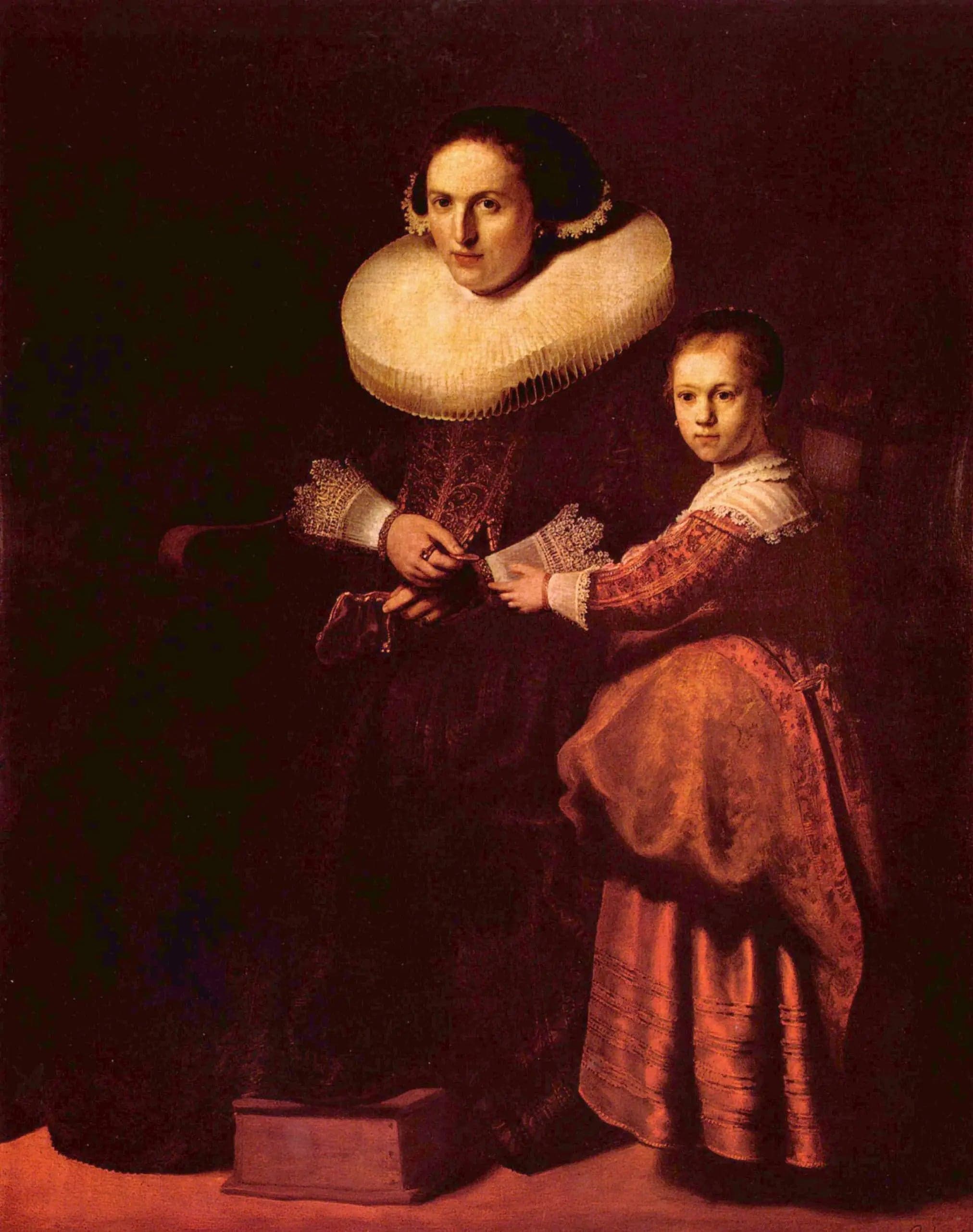 Portraits of Susanna van Collen and her daughter Anna