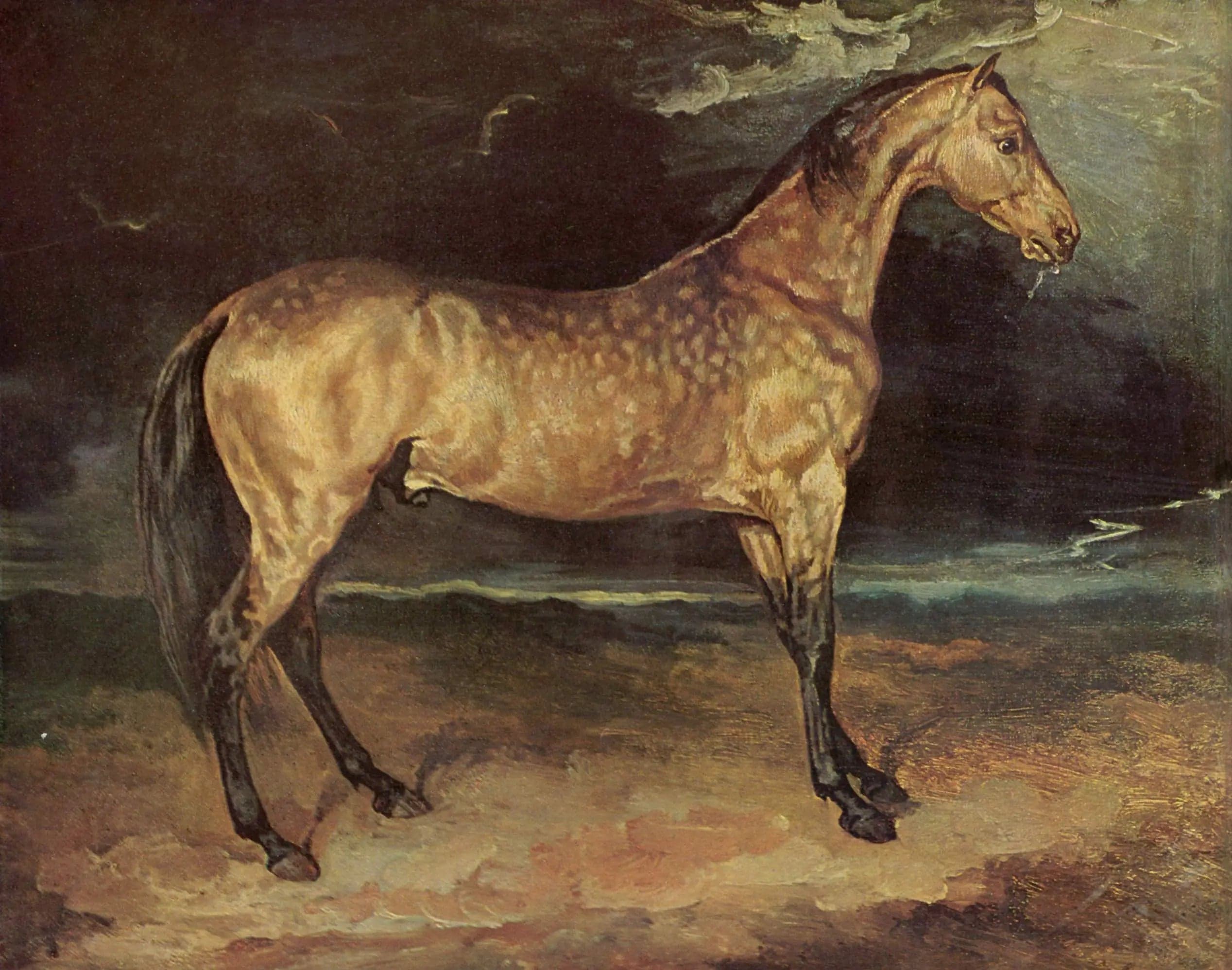 Frightened Horse by the Storm