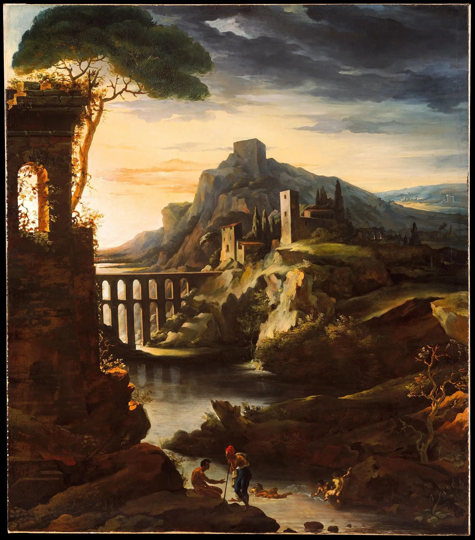 Landscape with the Aqueduct called The Evening