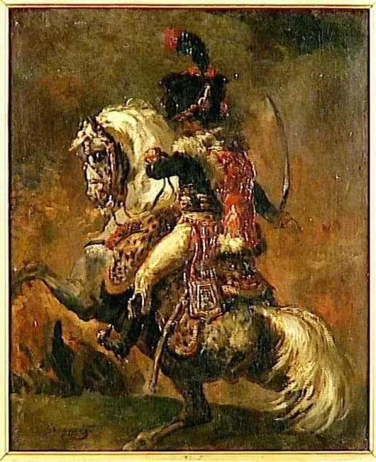 Officer of the Imperial Guard Horse Chasseur Charging