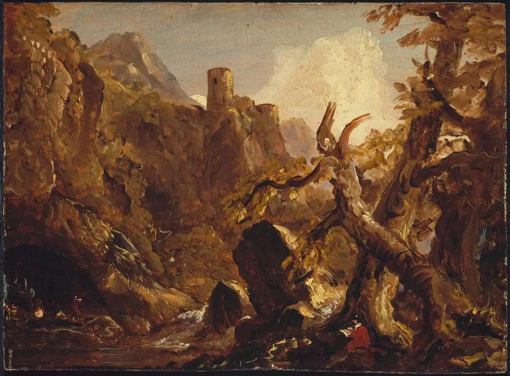 Salvator Rosa dessinant des bandits