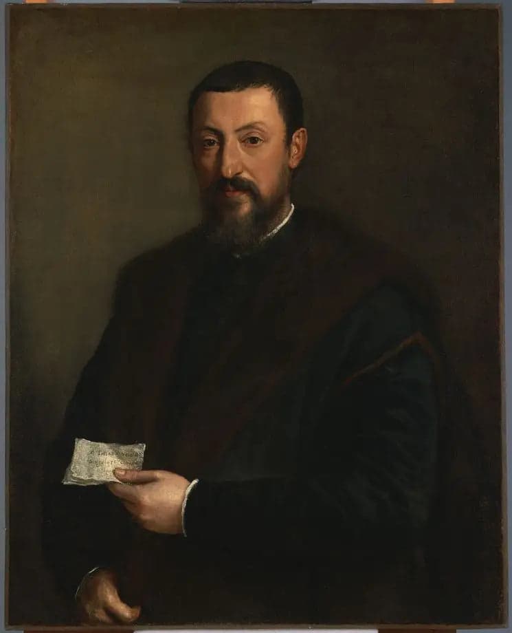 Portrait of a Friend by Titian, Marco Mantova Benevides