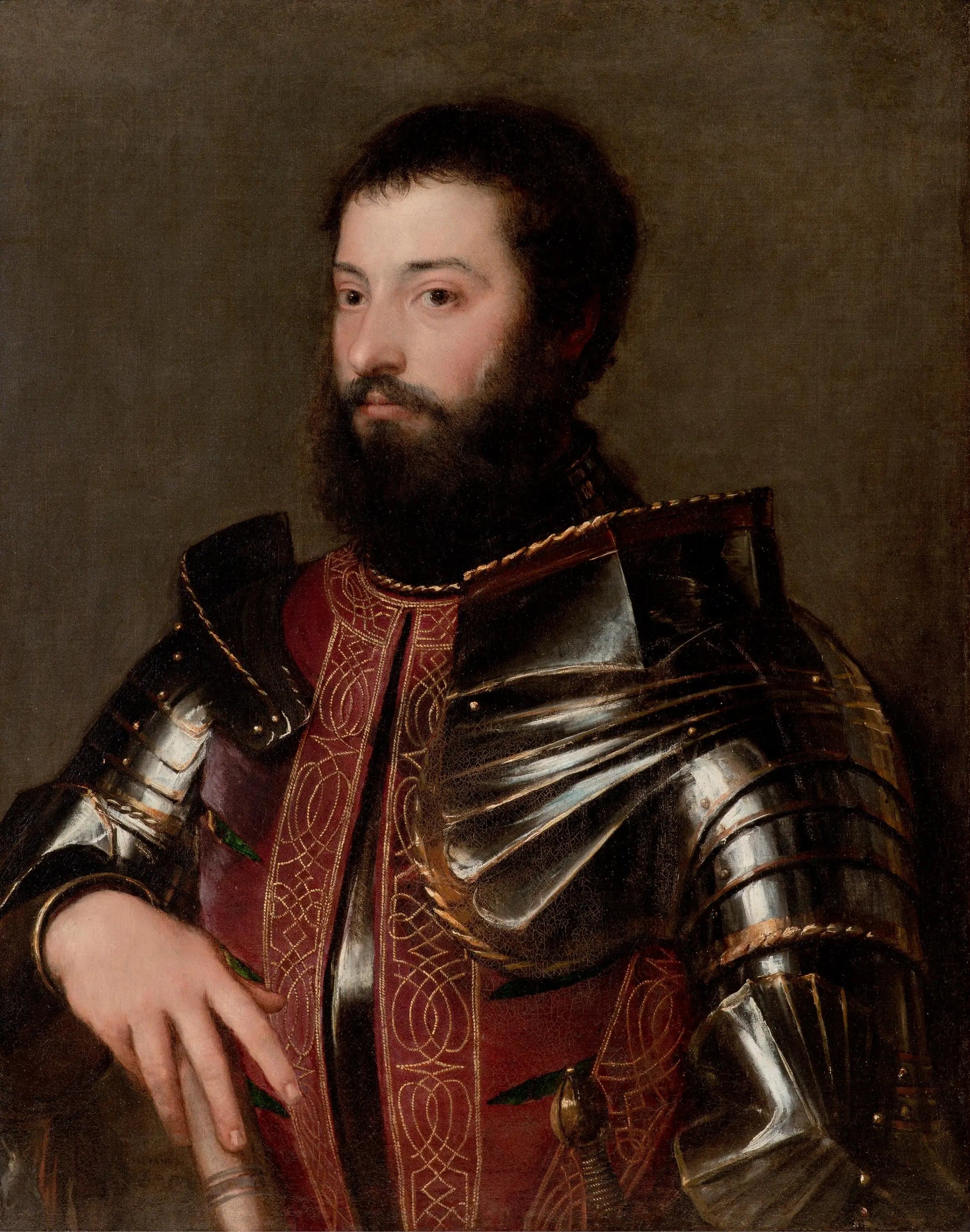 Portrait of a man in armor