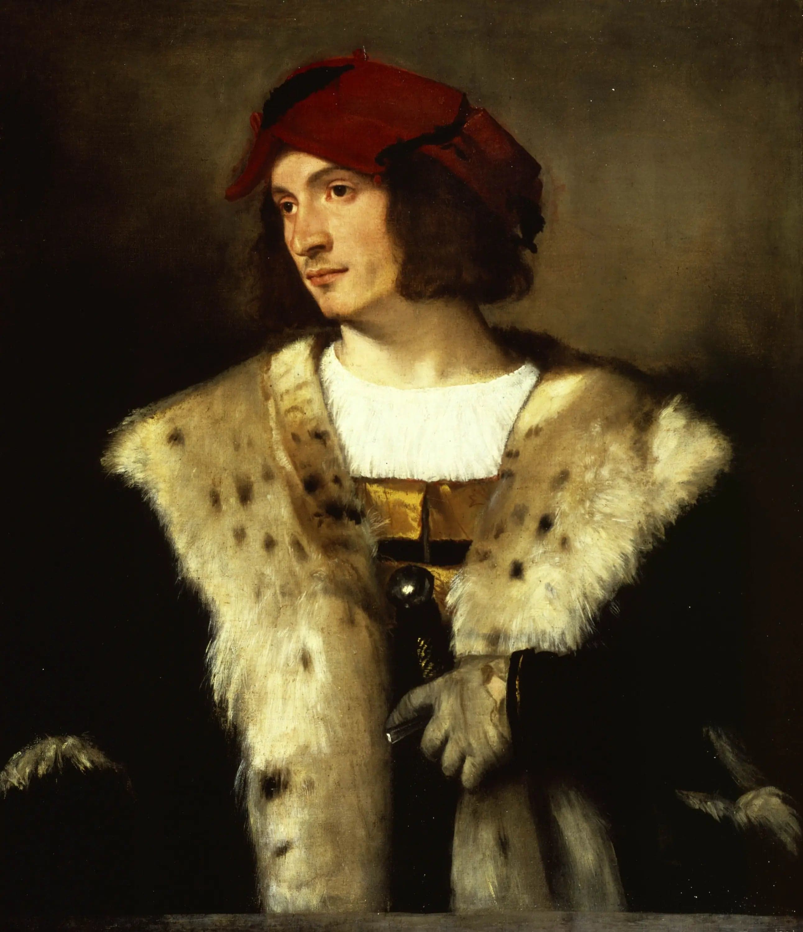 Portrait of a man with a red hat