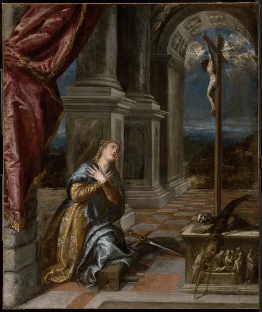 Saint Catherine of Alexandria in Prayer