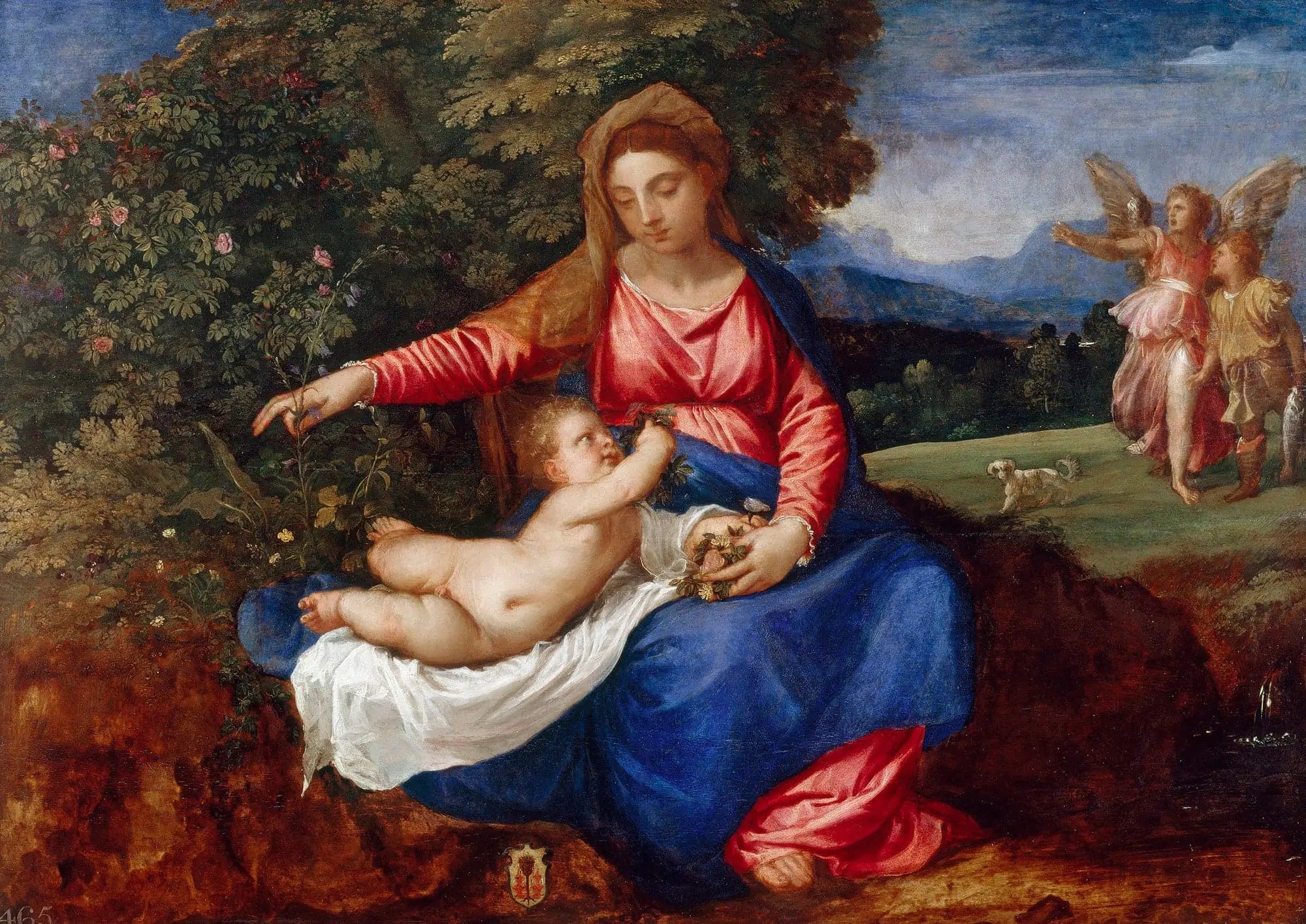 Virgin and Child in a Landscape with Tobit and the Angel