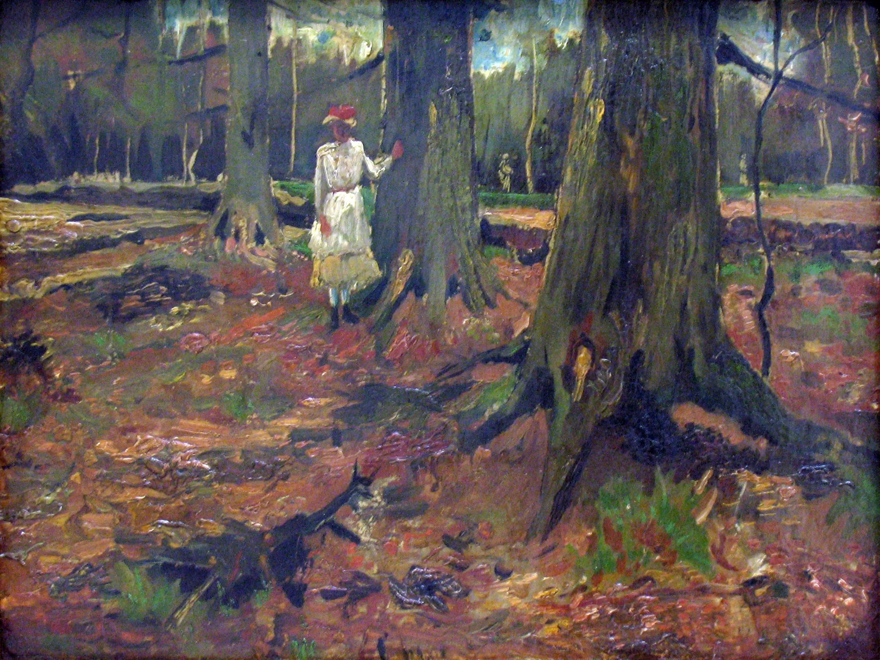 Girl in White in the Woods