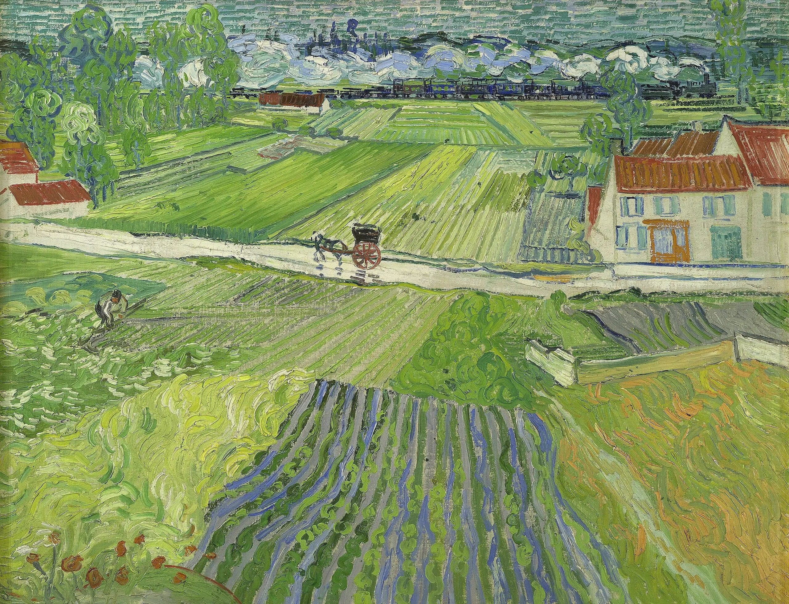 Landscape of Auvers after the rain