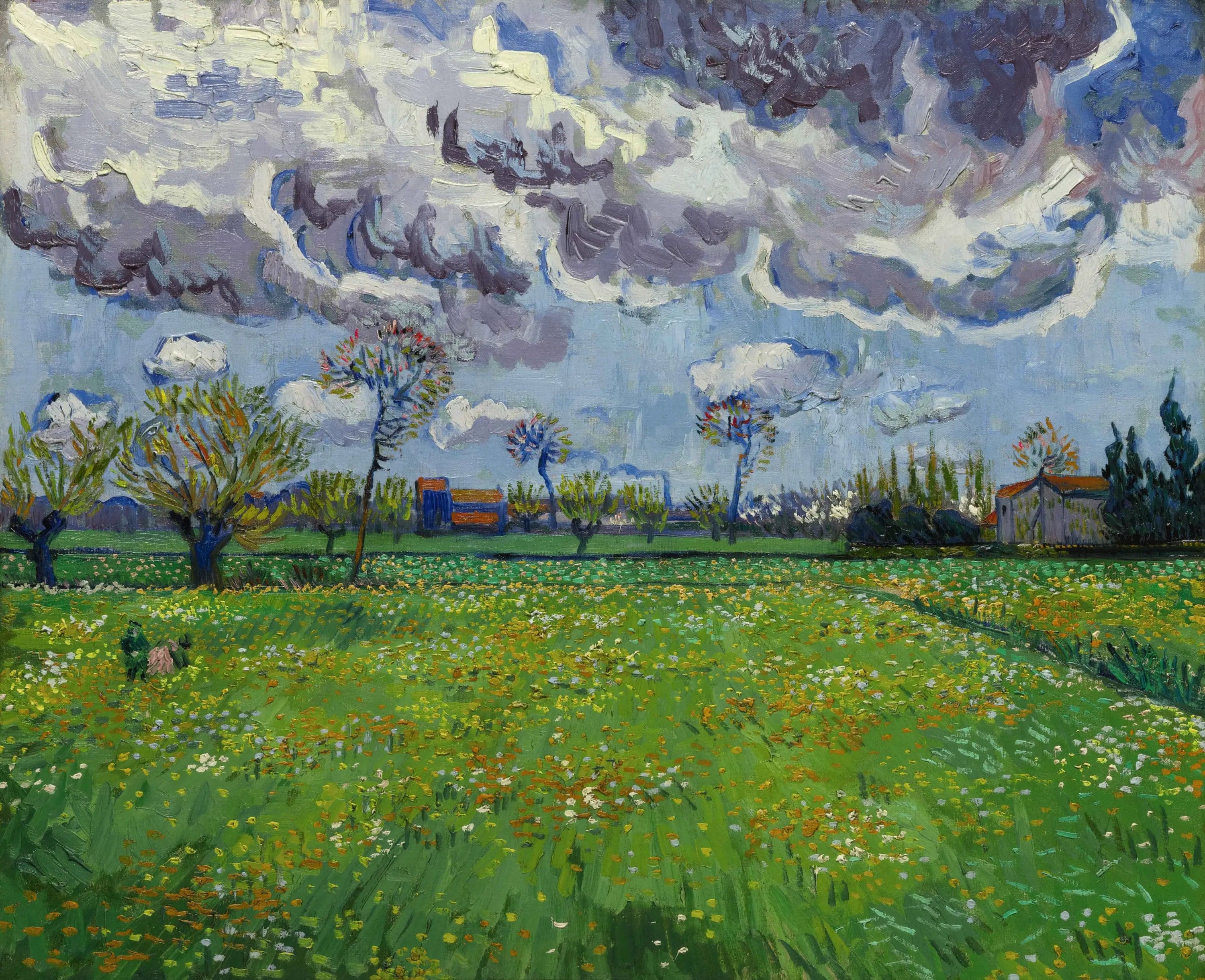 Landscape under a Turbulent Sky