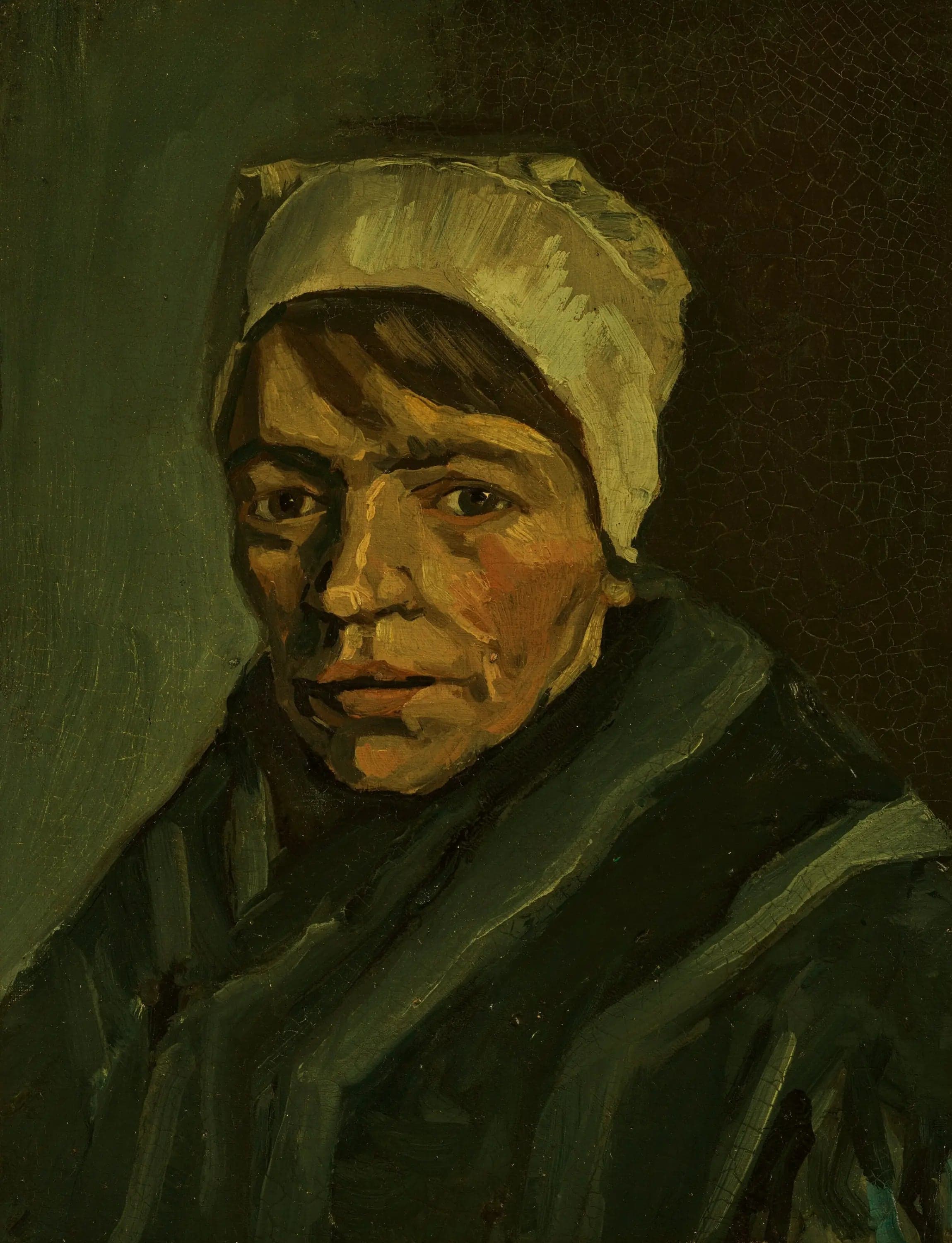 Peasant Woman's Head with White Bonnet