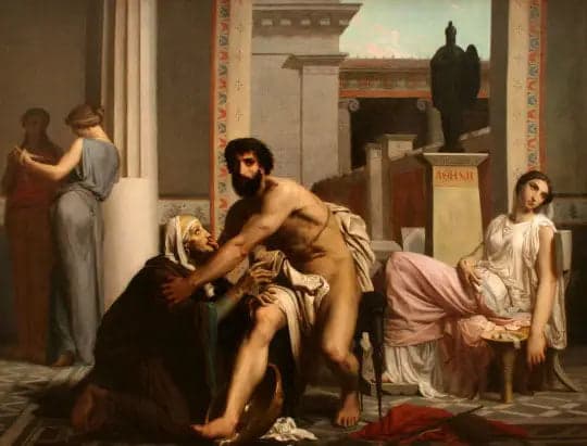 Ulysses Recognized by His Nurse upon His Return from Troy