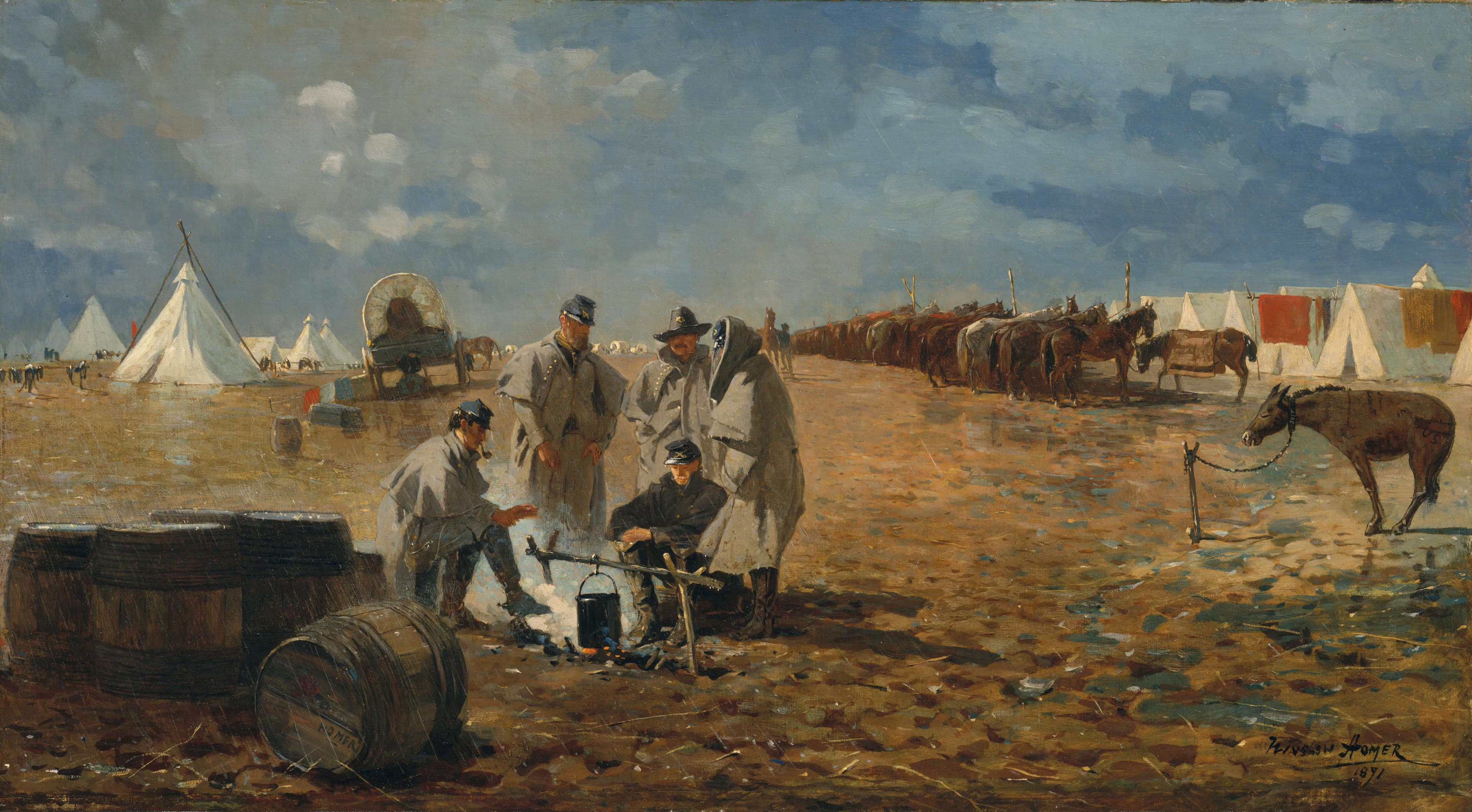 Journée pluvieuse au camp