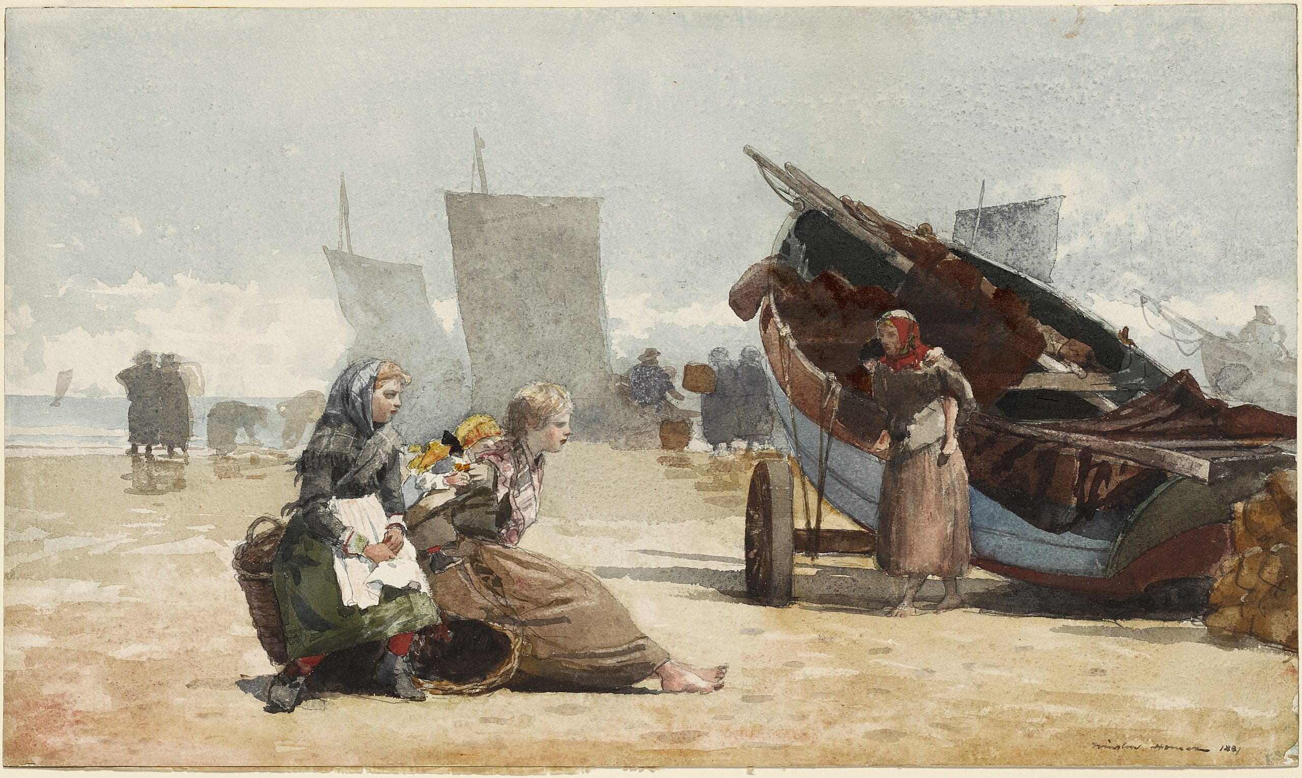 Scène de plage, Cullercoats