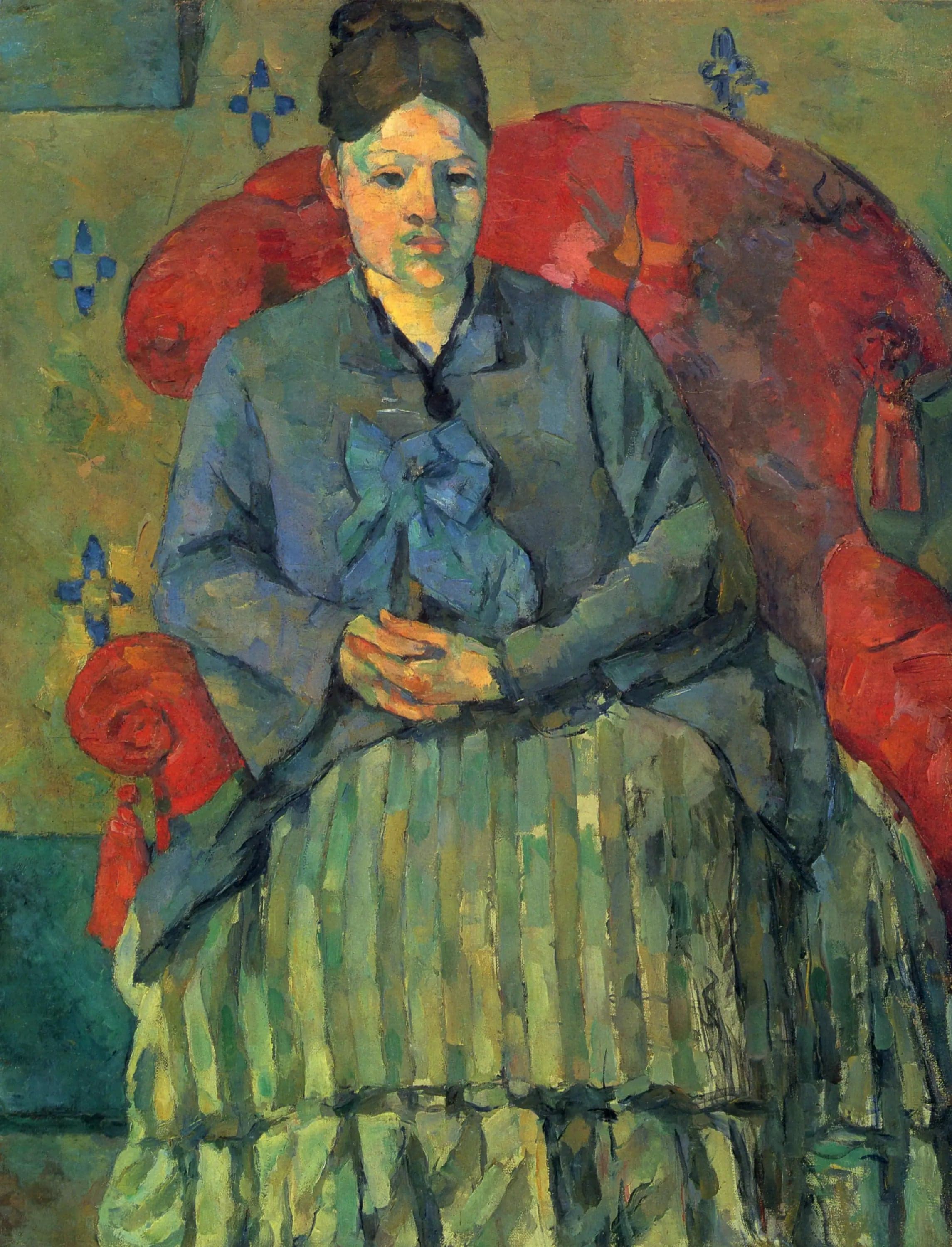 Madame Cézanne in the Striped Skirt